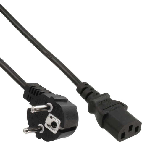Cablu de rețea extra-lung/colorat, contact de împământare înclinat spre fișa IEC C13-accesoriu-3 metri-negru-massage-chair-world