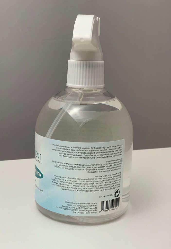 TERGIMUS Puremanent Long Protect dezinfectant de suprafață pe termen lung TERGIMUS Puremanent Long Protect