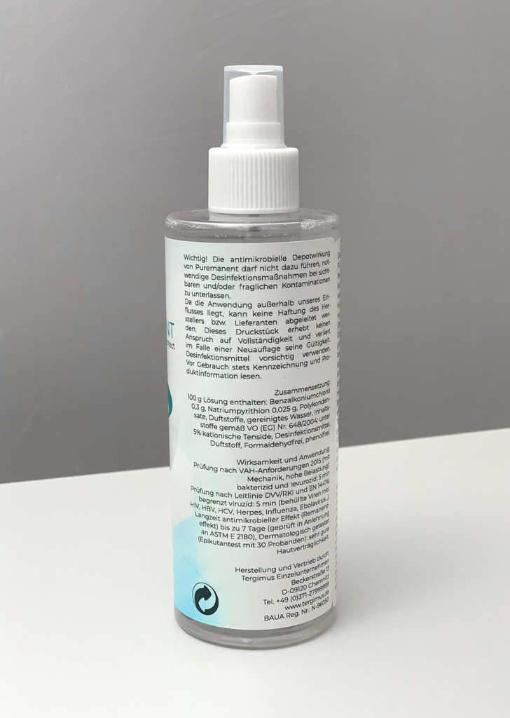 TERGIMUS Puremanent Long Protect dezinfectant de suprafață pe termen lung TERGIMUS Puremanent Long Protect