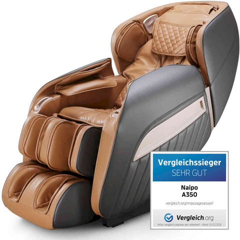 Nivelul de intrare - NAIPO MGC-A350-massage-chair-light-brown-imitation-leather-massage-chair World
